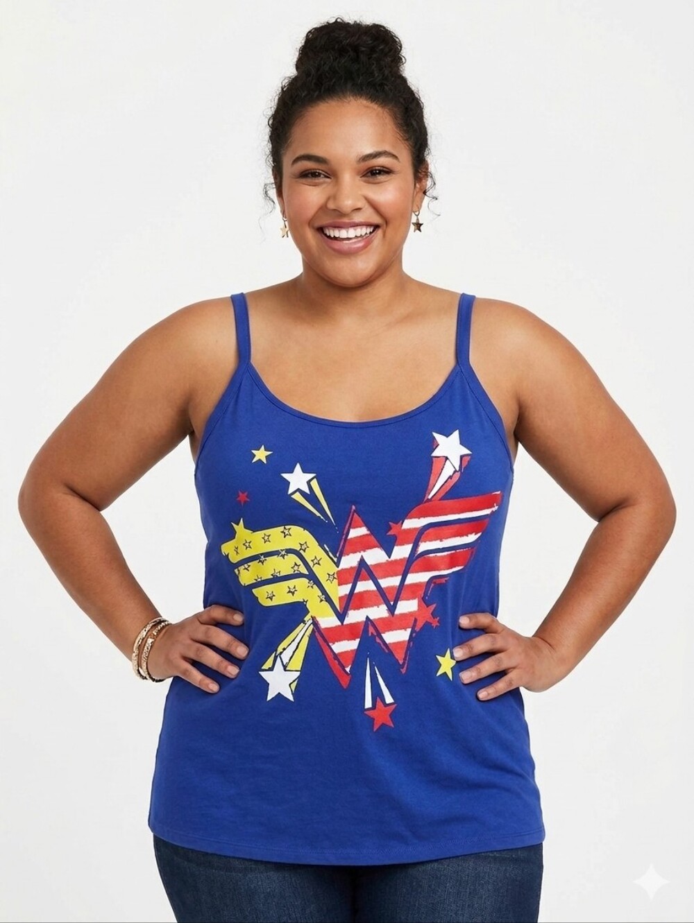 DC Comics Plus Size Wonder Woman Royal Blue Graphic Tank